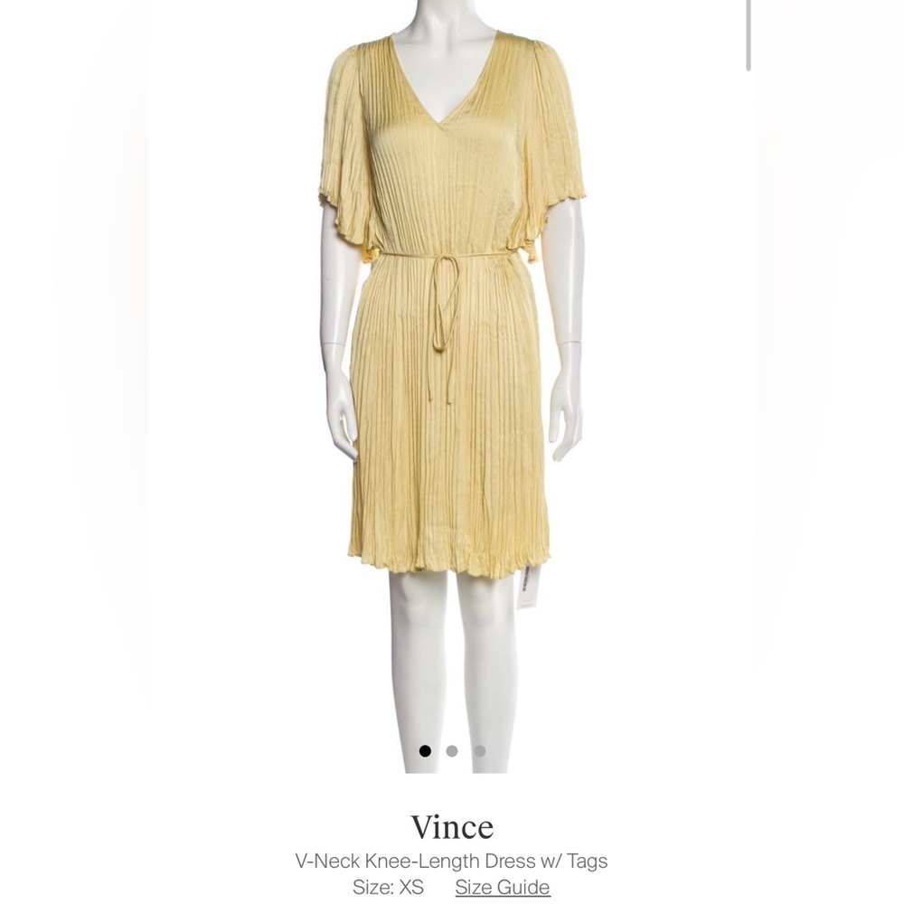 Vince  V-Neck Knee-Length Dress. XS First like a Small